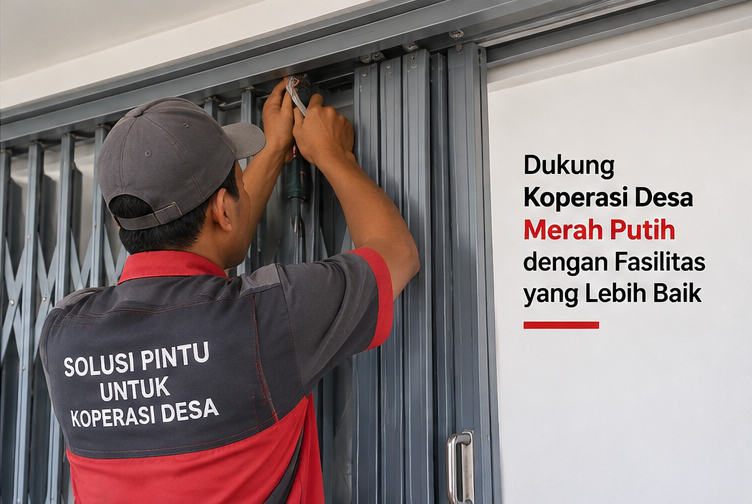 Pemasangan Folding Gate untuk Koperasi Desa Merah Putih