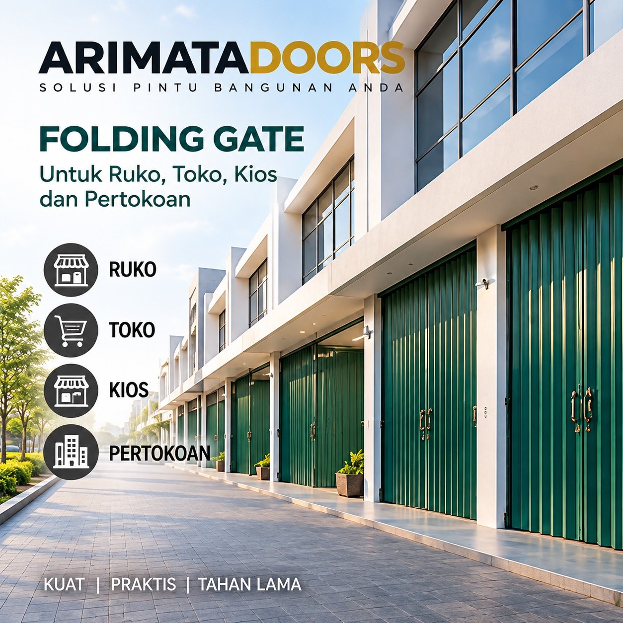 pintu folding gate arimatadoors