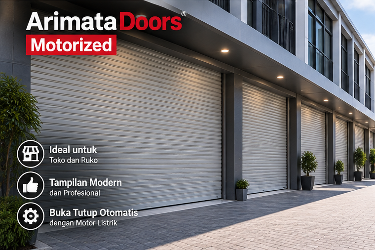 rolling door motorizwd untuk toko dan ruko
